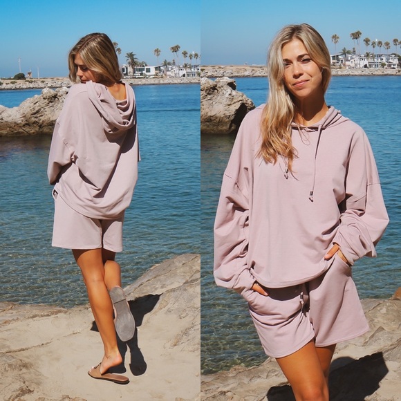 mauve lounge shorts - Picture 3 of 3